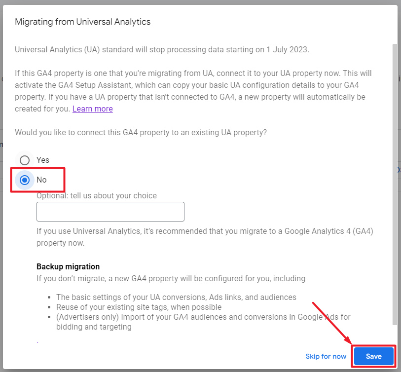 Google Analytics 4. connnect-UA-to-GA4---no