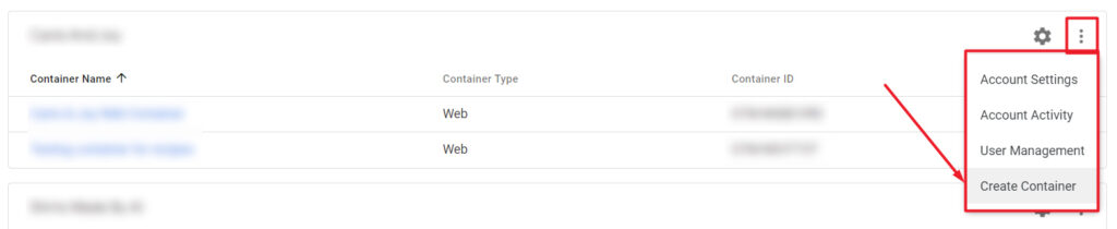 Google Analytics 4. create-a-GTM-container